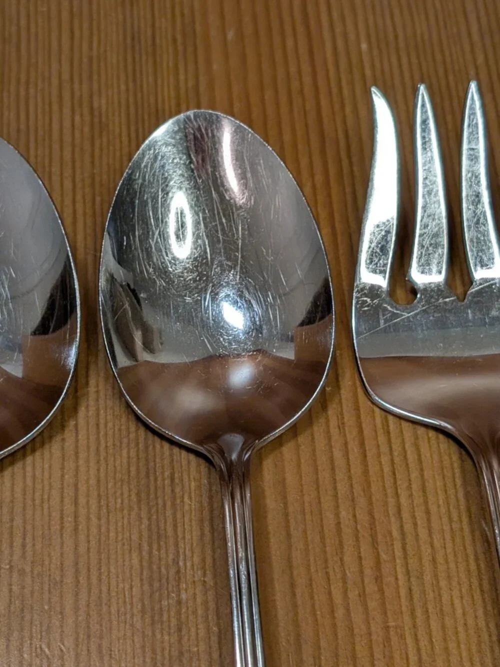 Oneida Oneida BANCROFT Stainless Steel 5pc. Serving Set Spoon Fork Lot USA - GUC